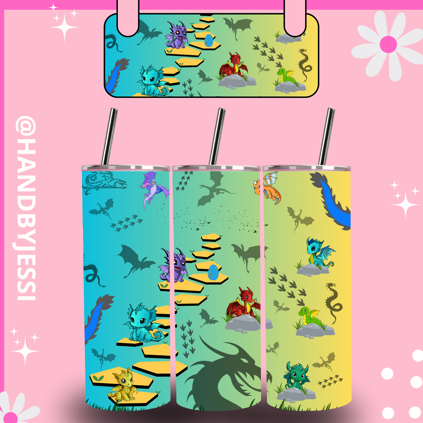 DINOSAUR SKINNY TUMBLER