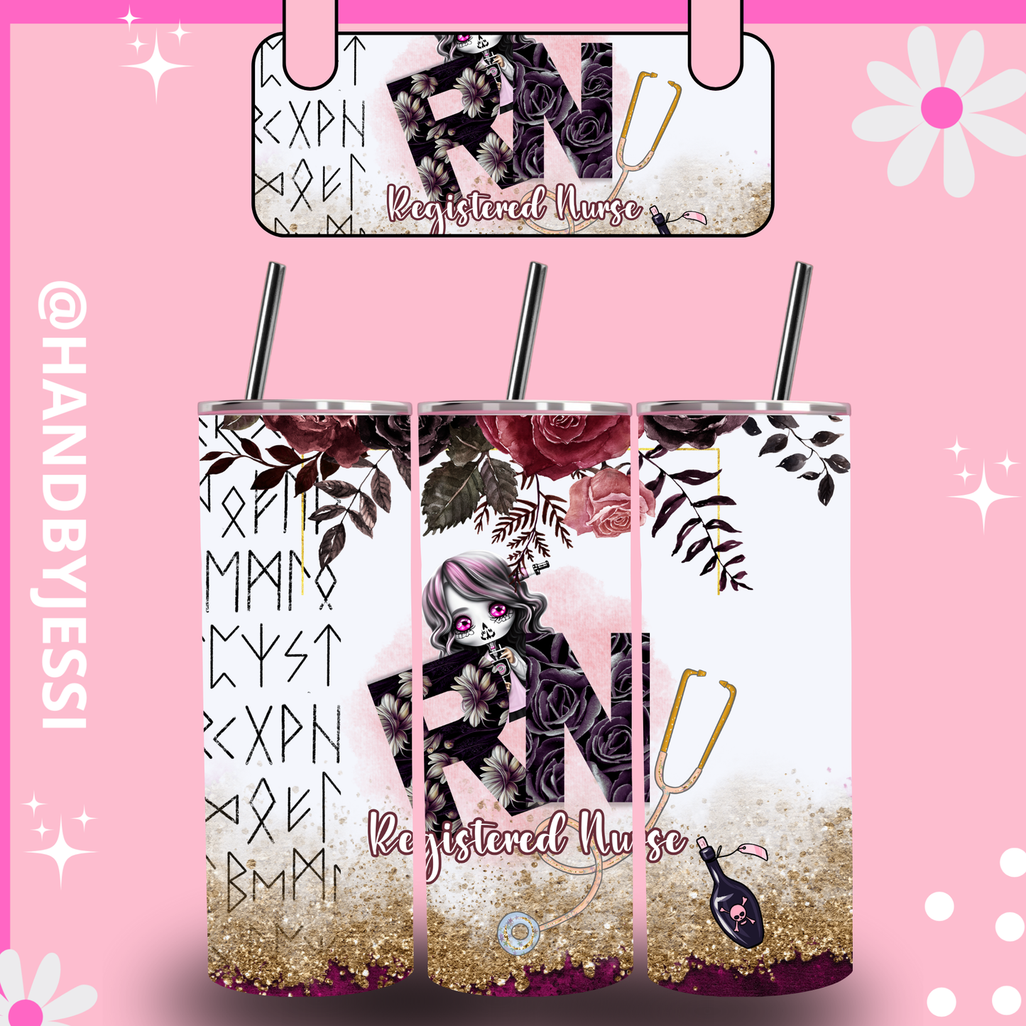 DARK NURSE SKINNY TUMBLER