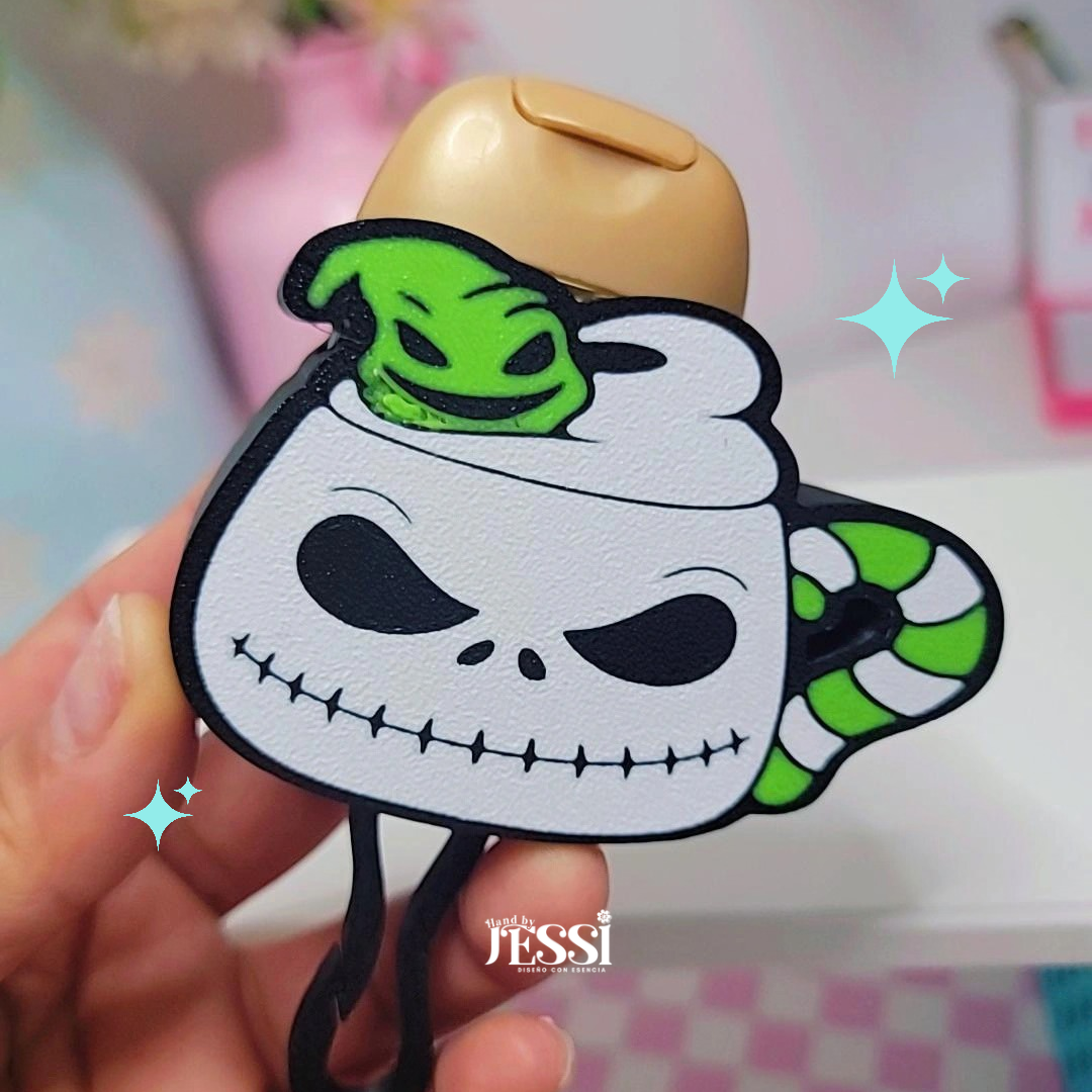 3D HAND SANITIZER HOLDER KEYCHAIN – PUMPKIN KING