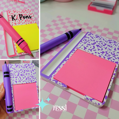3D STICKY NOTE & PEN HOLDER