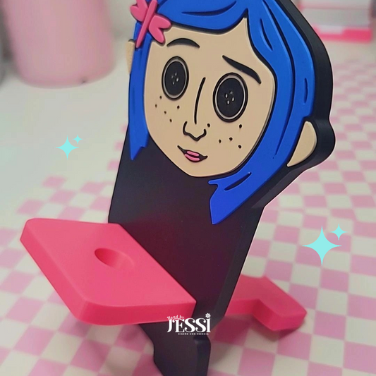 3D BUTTON EYES PHONE STAND