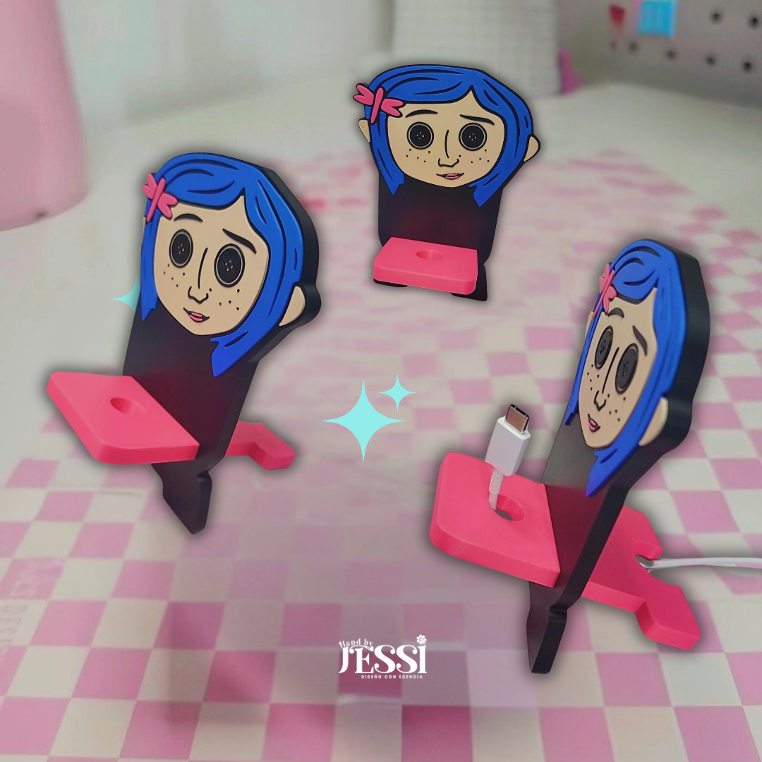 3D BUTTON EYES PHONE STAND