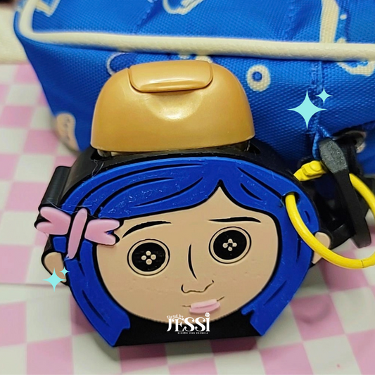 3D HAND SANITIZER HOLDER KEYCHAIN – BUTTON EYES