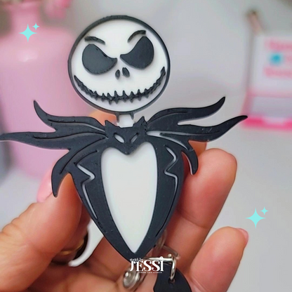 SKELETON BOW TIE BADGE REEL