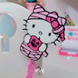 HALLOWEEN WHITE CAT BADGE REEL