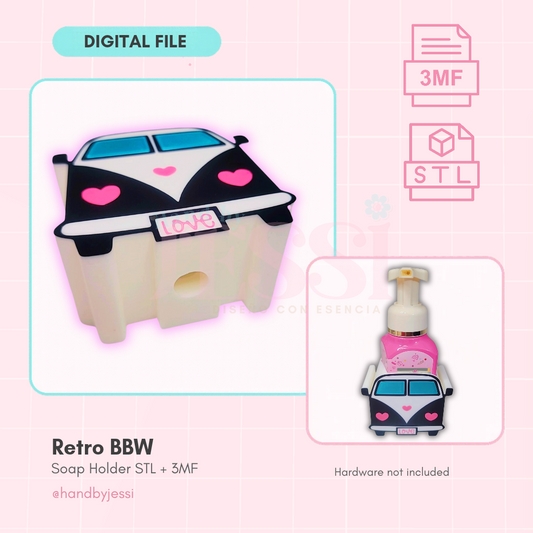 STL/3MF FILE ONLY – Retro Van BBW Soap Holder