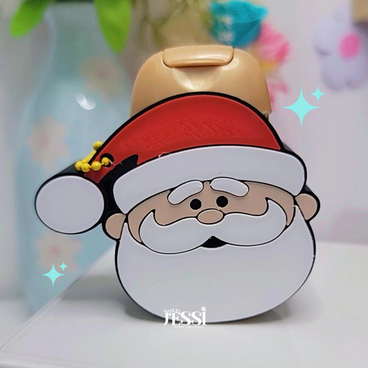 3D HAND SANITIZER HOLDER KEYCHAIN – SANTA STYLE