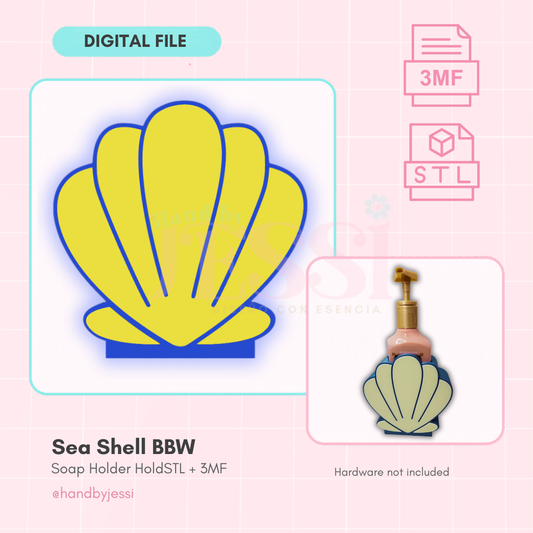 STL/3MF FILE ONLY – Sea Shell BBW Soap Holder
